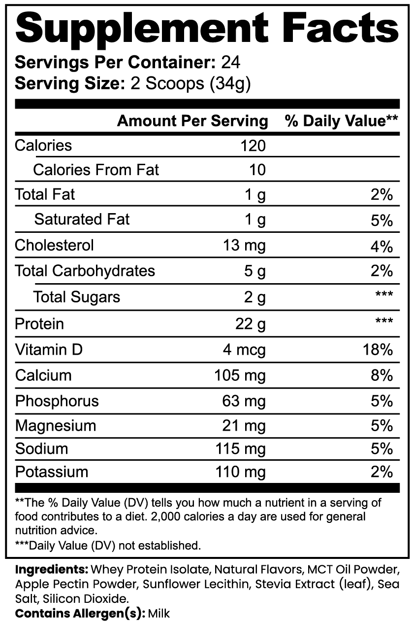Recover Plus 100% Whey Protein Isolate (Vanilla)