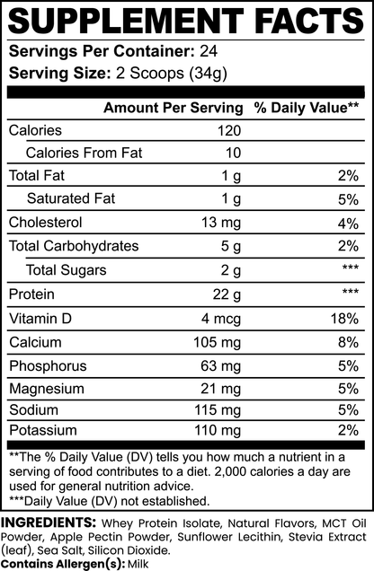 Recover+ 100% Whey Protein Isolate (Vanilla)