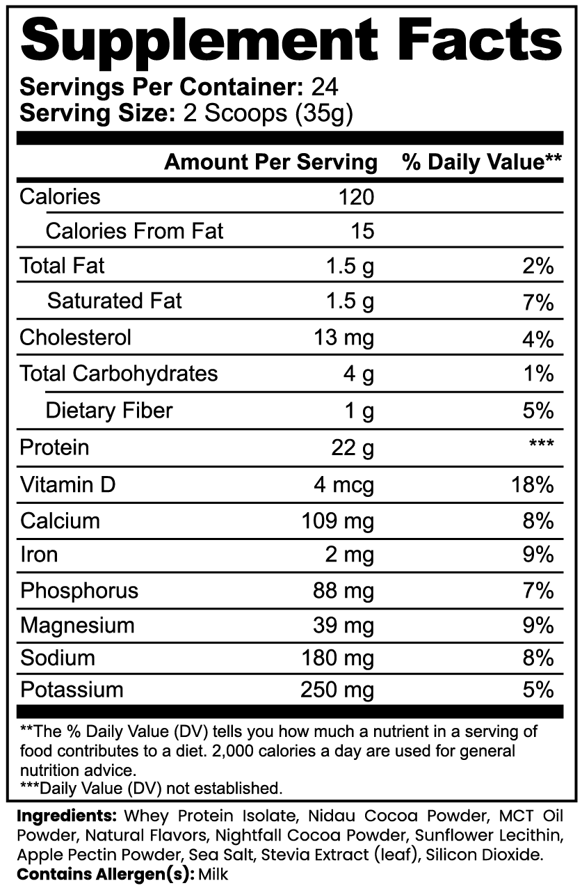 Recover Plus 100% Whey Protein Isolate (Chocolate)